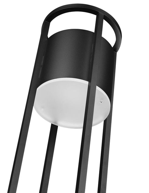 Z-Lite Luca 1 Light Outdoor Post Mounted Fixture in Black Finish Model: 517PHM-519P-BK-LED