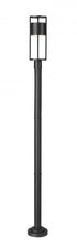 Z-Lite Luca 1 Light Outdoor Post Mounted Fixture in Black Finish Model: 517PHM-567P-BK-LED