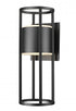 Z-Lite Luca 2 Light Outdoor Wall Light in Black Finish Model: 517B-BK-LED