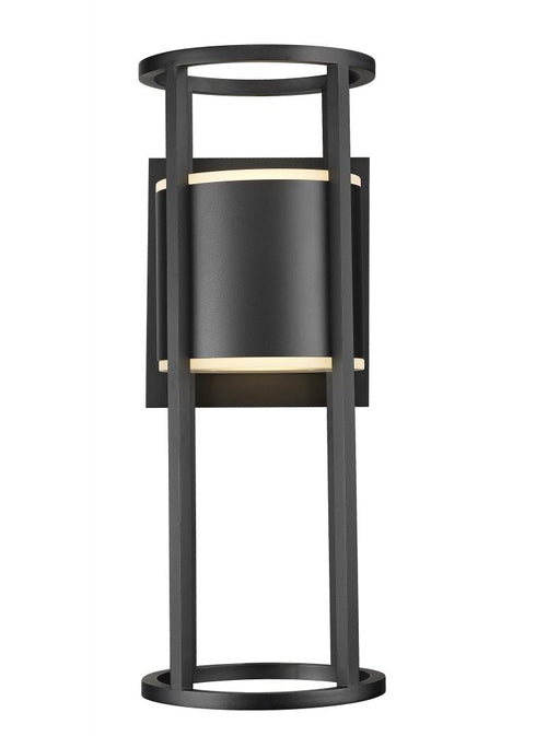Z-Lite Luca 2 Light Outdoor Wall Light in Black Finish Model: 517B-BK-LED