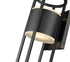 Z-Lite Luca 2 Light Outdoor Wall Light in Black Finish Model: 517M-BK-LED