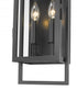 Z-Lite Lucian 2 Light Outdoor Wall Light in Black Finish Model: 598S-BK