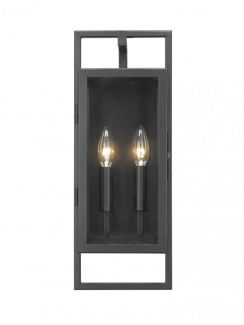 Z-Lite Lucian 2 Light Outdoor Wall Light in Black Finish Model: 598S-BK