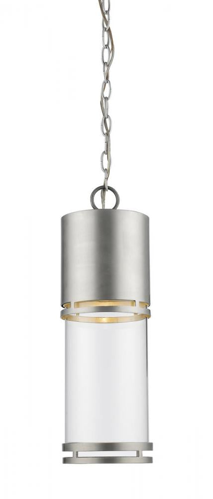 Z-Lite Luminata 1 Light Outdoor Chain Mount Ceiling Fixture in Brushed Aluminum Finish Model: 553CHB-BA-LED
