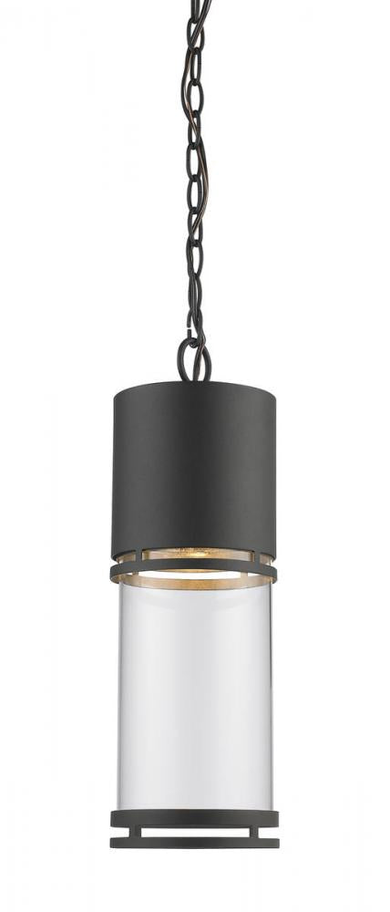 Z-Lite Luminata 1 Light Outdoor Chain Mount Ceiling Fixture in Brushed Aluminum Finish Model: 553CHB-BA-LED