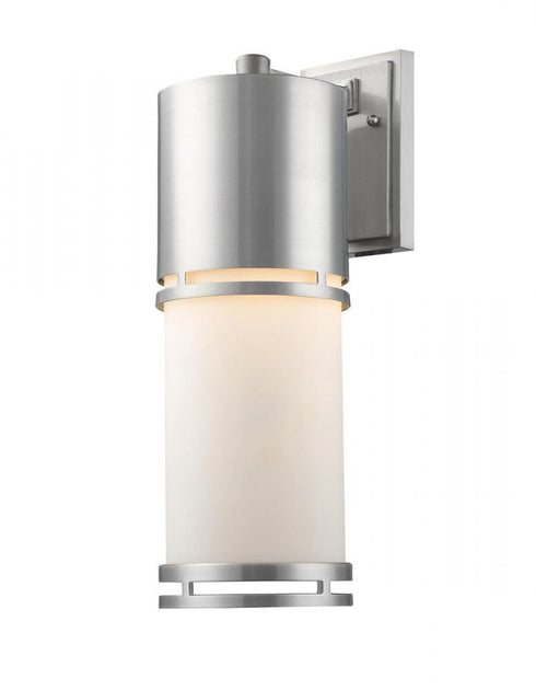 Z-Lite Luminata 1 Light Outdoor Wall Light in Brushed Aluminum Finish Model: 553B-BA-LED