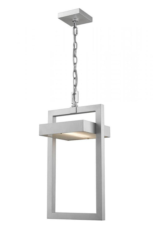 Z-Lite Luttrel 1 Light Outdoor Chain Mount Ceiling Fixture in Black Finish Model: 566CHB-BK-LED