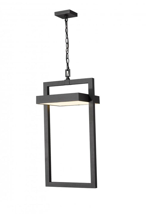 Z-Lite Luttrel 1 Light Outdoor Chain Mount Ceiling Fixture in Black Finish Model: 566CHXL-BK-LED