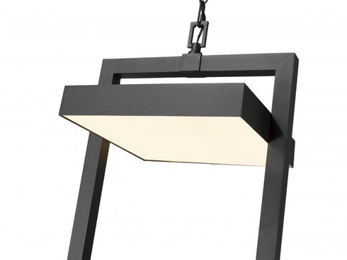 Z-Lite Luttrel 1 Light Outdoor Chain Mount Ceiling Fixture in Black Finish Model: 566CHXL-BK-LED