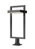 Z-Lite Luttrel 1 Light Outdoor Pier Mounted Fixture in Black Finish Model: 566PHXLR-533PM-BK-LE