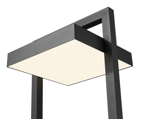 Z-Lite Luttrel 1 Light Outdoor Pier Mounted Fixture in Black Finish Model: 566PHXLR-533PM-BK-LE