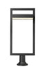 Z-Lite Luttrel 1 Light Outdoor Pier Mounted Fixture in Black Finish Model: 566PHXLR-553PM-BK-LE