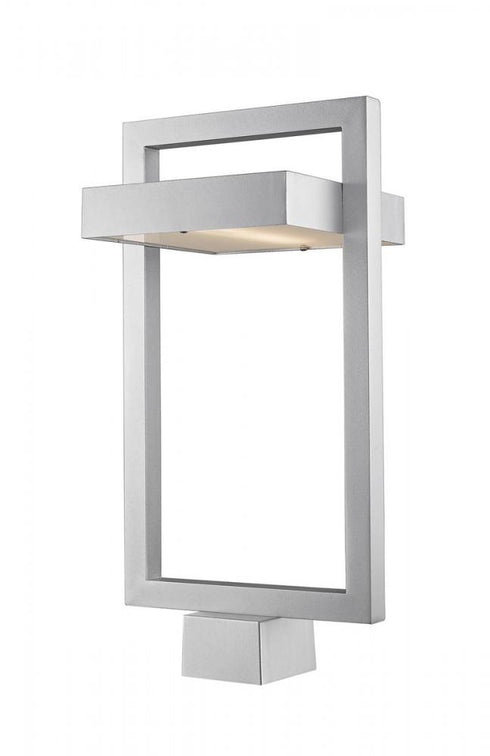 Z-Lite Luttrel 1 Light Outdoor Post Mount Fixture in Black Finish Model: 566PHBS-BK-LED