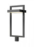 Z-Lite Luttrel 1 Light Outdoor Post Mount Fixture in Black Finish Model: 566PHXLR-BK-LED