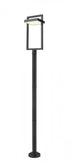 Z-Lite Luttrel 1 Light Outdoor Post Mounted Fixture in Black Finish Model: 566PHXLR-567P-BK-LED