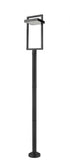 Z-Lite Luttrel 1 Light Outdoor Post Mounted Fixture in Black Finish Model: 566PHXLR-567P-BK-LED