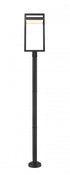 Z-Lite Luttrel 1 Light Outdoor Post Mounted Fixture in Black Finish Model: 566PHXLR-567P-BK-LED