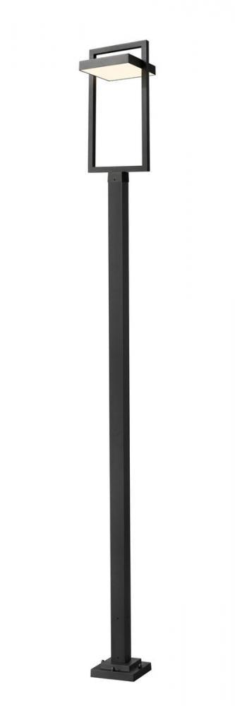 Z-Lite Luttrel 1 Light Outdoor Post Mounted Fixture in Black Finish Model: 566PHXLS-536P-BK-LED
