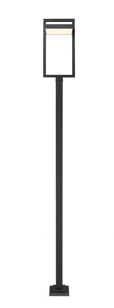 Z-Lite Luttrel 1 Light Outdoor Post Mounted Fixture in Black Finish Model: 566PHXLS-536P-BK-LED