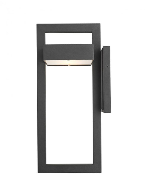 Z-Lite Luttrel 1 Light Outdoor Wall Light in Black Finish Model: 566B-BK-LED