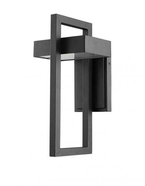Z-Lite Luttrel 1 Light Outdoor Wall Light in Black Finish Model: 566M-BK-LED