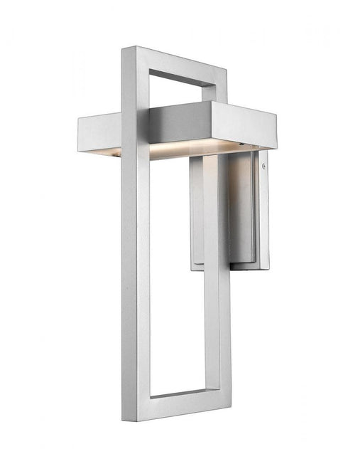 Z-Lite Luttrel 1 Light Outdoor Wall Light in Silver Finish Model: 566B-SL-LED