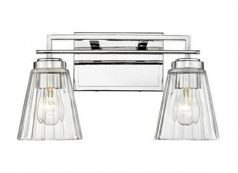 Z-Lite Lyna 2 Light Vanity in Brushed Nickel Finish Model: 823-2V-BN