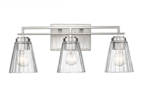Z-Lite Lyna 3 Light Vanity in Brushed Nickel Finish Model: 823-3V-BN