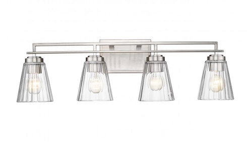 Z-Lite Lyna 4 Light Vanity in Brushed Nickel Finish Model: 823-4V-BN