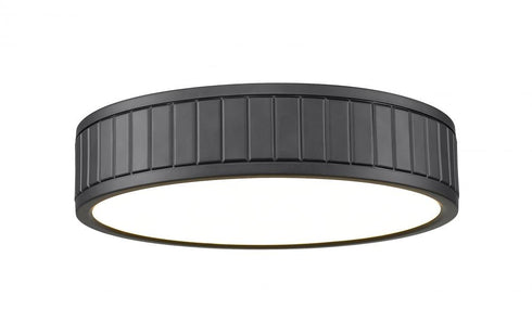 Z-Lite Madison 1 Light Flush Mount in Brushed Nickel Finish Model: 1005F12-BN-LED