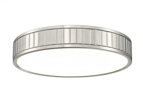 Z-Lite Madison 1 Light Flush Mount in Brushed Nickel Finish Model: 1005F16-BN-LED