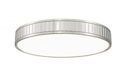 Z-Lite Madison 1 Light Flush Mount in Brushed Nickel Finish Model: 1005F20-BN-LED