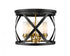 Z-Lite Malcalester 4 Light Flush Mount in Matte Black + Brushed Nickel Finish Model: 481F16-MB-BN