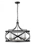 Z-Lite Malcalester 6 Light Chandelier in Matte Black + Brushed Nickel Finish Model: 481P24-MB-BN