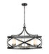 Z-Lite Malcalester 8 Light Chandelier in Matte Black + Brushed Nickel Finish Model: 481P30-MB-BN