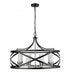 Z-Lite Malcalester 8 Light Chandelier in Matte Black + Brushed Nickel Finish Model: 481P30-MB-BN