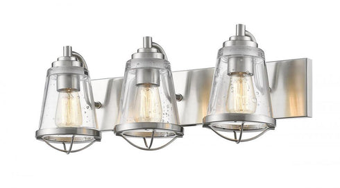 Z-Lite Mariner 3 Light Vanity in Brushed Nickel Finish Model: 444-3V-BN
