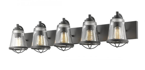 Z-Lite Mariner 5 Light Vanity in Brushed Nickel Finish Model: 444-5V-BN