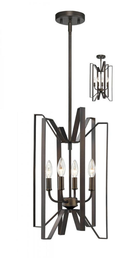 Z-Lite Marsala 4 Light Chandelier in Brushed Nickel Finish Model: 4000-4BN