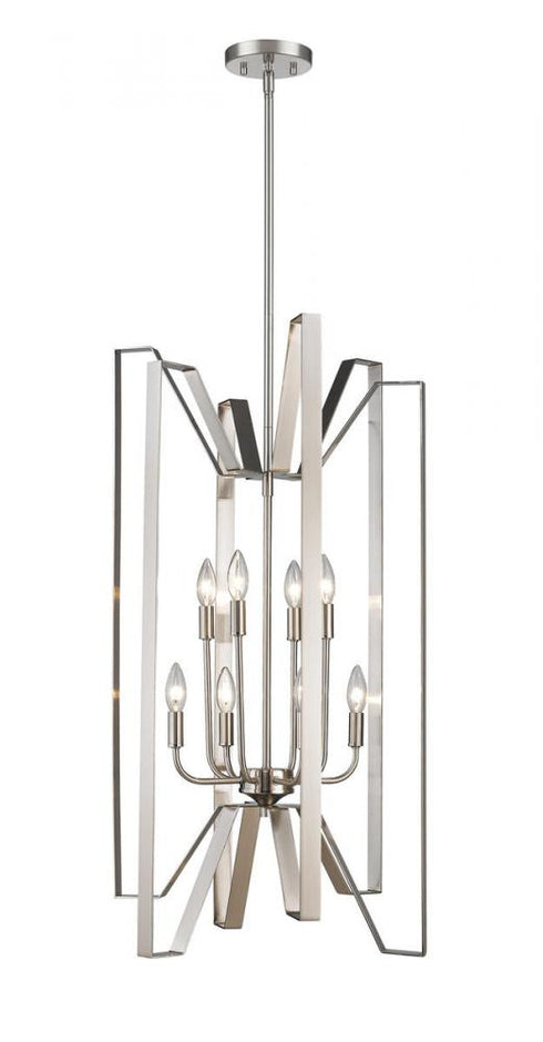 Z-Lite Marsala 8 Light Chandelier in Brushed Nickel Finish Model: 4000-8BN