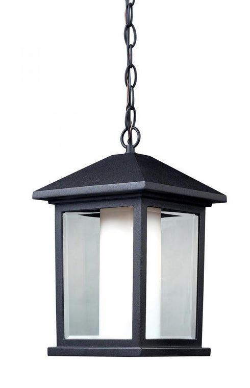 Z-Lite Mesa 1 Light Outdoor Chain Mount Ceiling Fixture in Black Finish Model: 523CHM
