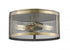 Z-Lite Meshsmith 2 Light Flush Mount in Brushed Nickel Finish Model: 331F12-BN