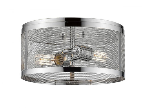 Z-Lite Meshsmith 2 Light Flush Mount in Brushed Nickel Finish Model: 331F12-BN