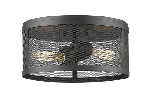 Z-Lite Meshsmith 2 Light Flush Mount in Brushed Nickel Finish Model: 331F12-BN