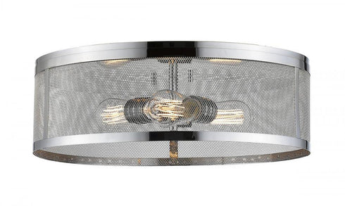 Z-Lite Meshsmith 3 Light Flush Mount in Brushed Nickel Finish Model: 331F18-BN