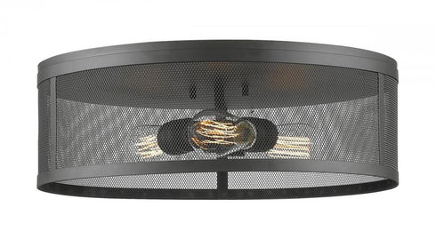 Z-Lite Meshsmith 3 Light Flush Mount in Brushed Nickel Finish Model: 331F18-BN