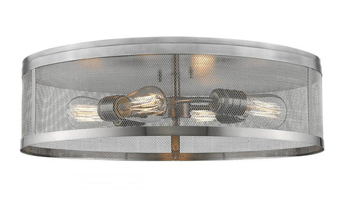 Z-Lite Meshsmith 4 Light Flush Mount in Brushed Nickel Finish Model: 331F21-BN