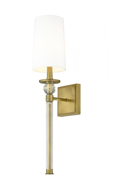 Z-Lite Mia 1 Light Wall Sconce in Brushed Nickel Finish Model: 805-1S-BN