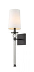Z-Lite Mia 1 Light Wall Sconce in Brushed Nickel Finish Model: 805-1S-BN