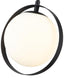 Z-Lite Midnetic 1 Light Pendant in Matte Black Finish Model: 730MP-MB